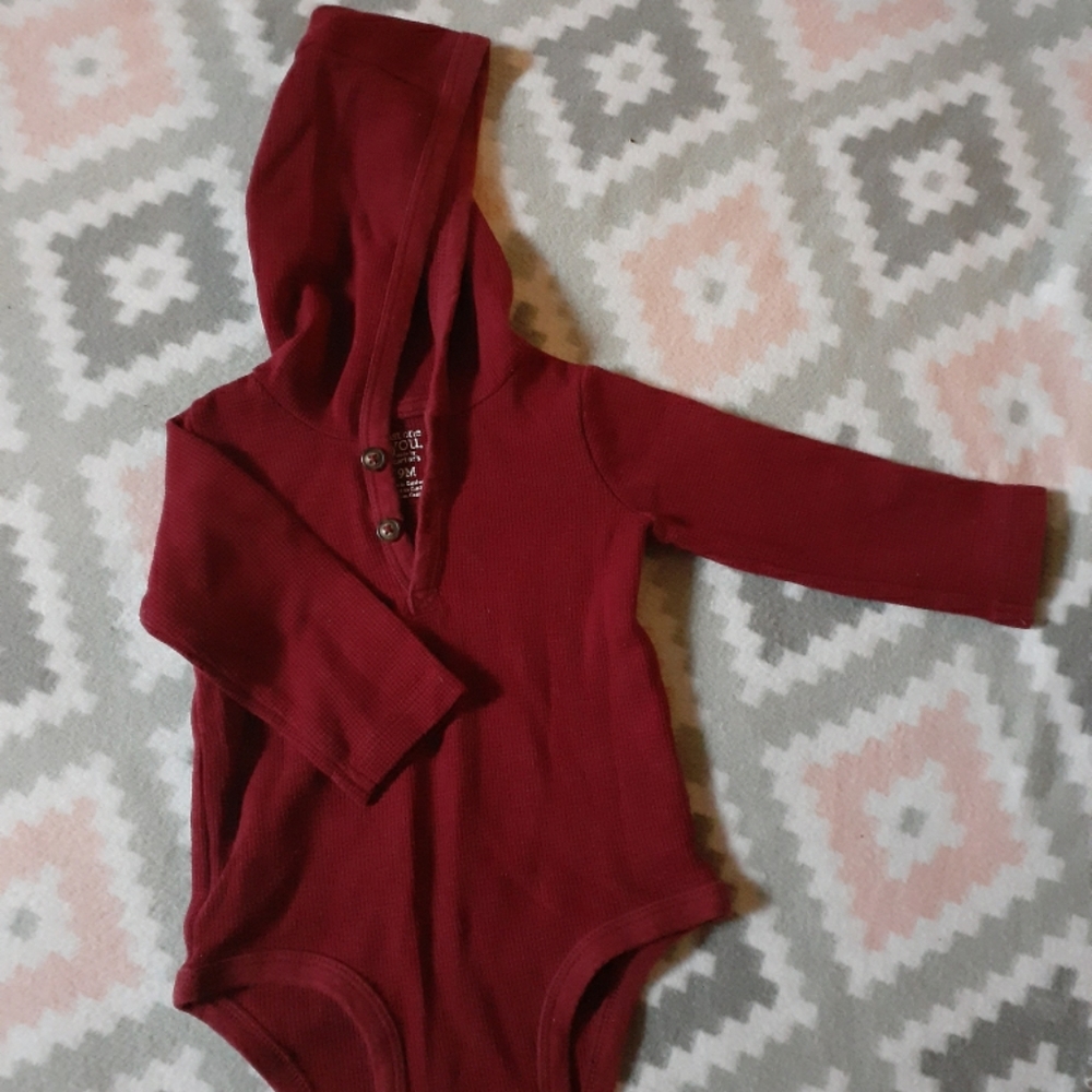 Burgundy hooded onsie